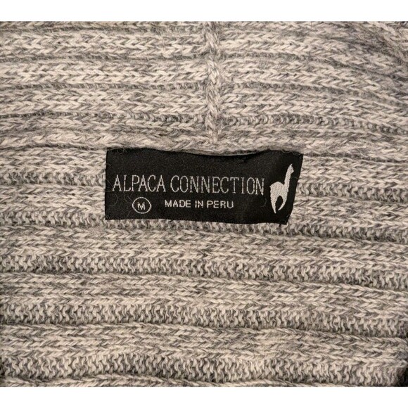 Alpaca Connection Open Front Shawl Cardigan Sz M Preppy Lounge Balletcore Cabin - Picture 6 of 6